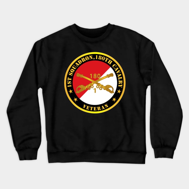 1st Squadron, 180th Cavalry Branch Veteran - Red - White X 300 Crewneck Sweatshirt by twix123844